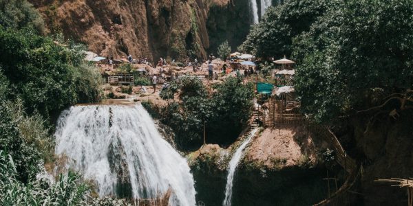 Ouzoud waterfalls from the top